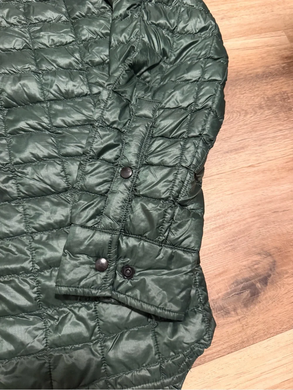 The North Face Lost Coast Thermoball Jacket Men’s Size  L Green Quilted Snap